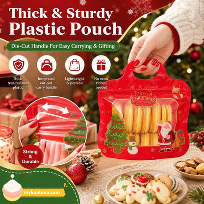 💖LAST DAY SALE 50% OFF!!🎁Easy Fill, Easy Seal🎄 Festive Self-Seal Treat Bags – Santa & Snowman Print | Resealable, Food-Safe & Perfect for Cookies, Chocolates & Little Gifts 🎅⛄