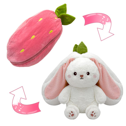 🐇Easter Promotion 49% OFF🍓Strawberry Bunny Transformed into Little Rabbit🎀Fruit Doll Plush Toy🐰