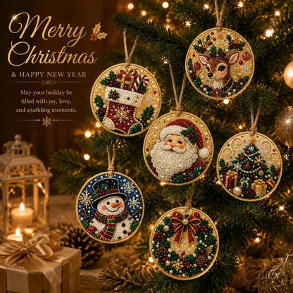 🔥LAST DAY SALE ONLY ￡7.99!!🔥Christmas DIY Painting Hanging Ornaments Set