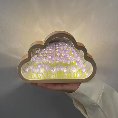 Tulip Clouds Infinity Mirror🎁Warm Gift🌷