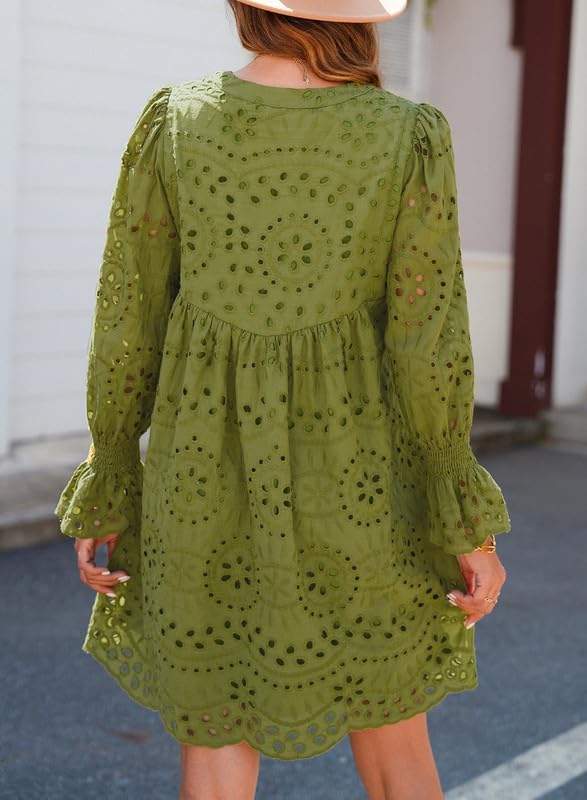 💃Last Day Sales  49% OFF🎉A Line Hollow Out Lace Ruffle Party Dresses
