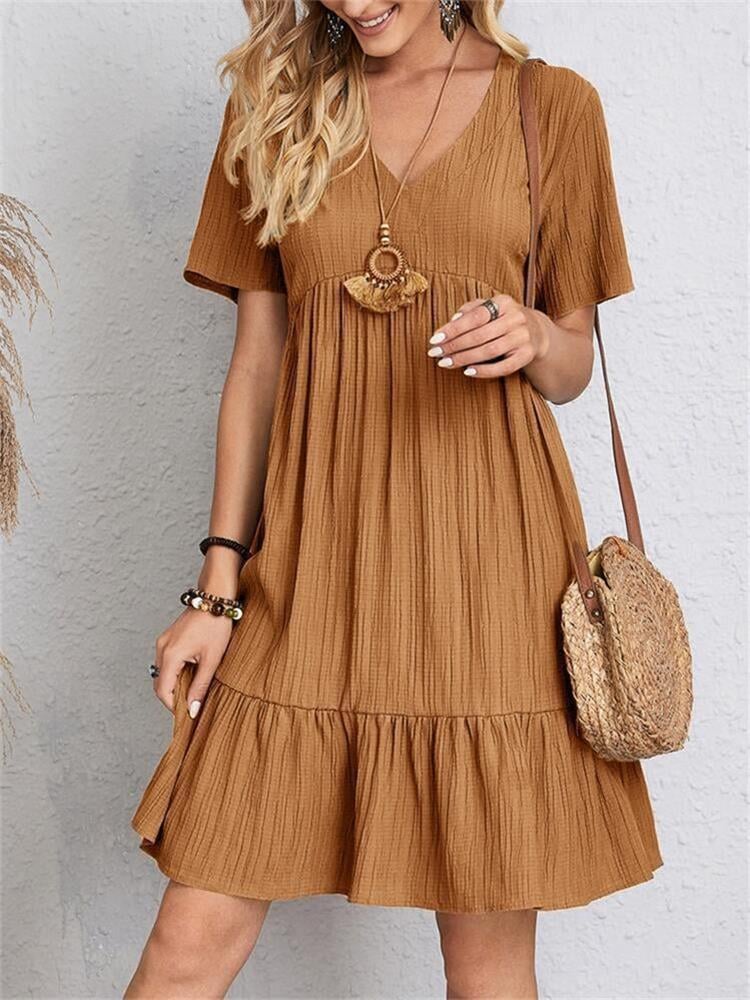 🔥Hot Sale 50% OFF🔥Retro V-neck Loose Casual Dress🎁Buy 2 Save 10%&Free Shipping