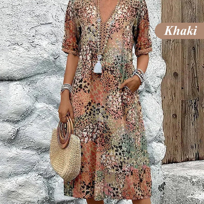 💕HOT SALE 50% OFF🚀Free Shipping🥰Safari Chic Leopard Dress