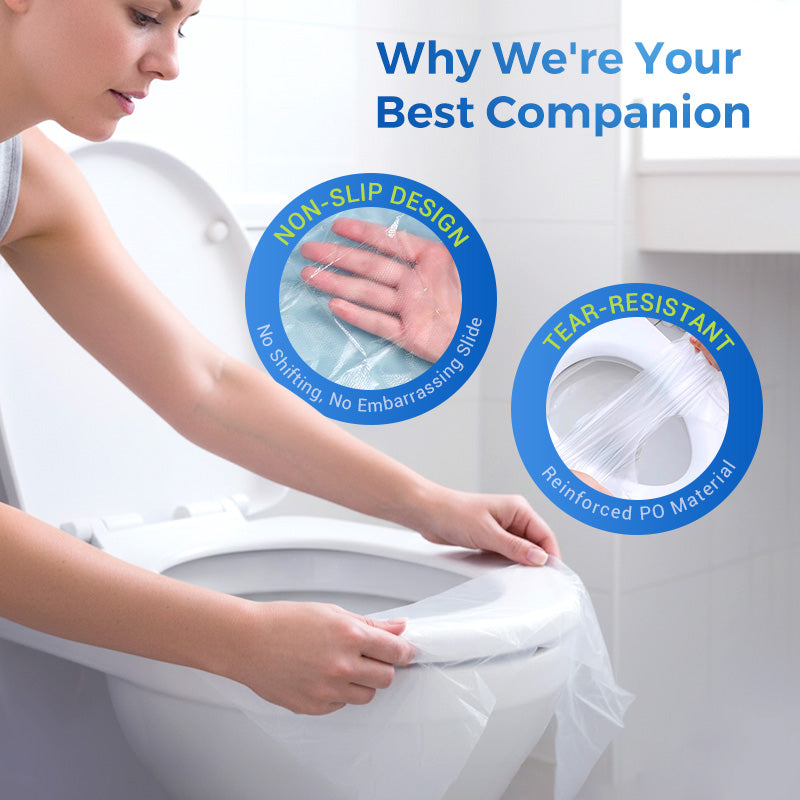 🎁2026 Hot Sale！✨️Buy 3 Get 2 Free 🎁No Worry Of Public Toilet Anymore👋💥 Disposable Plastic Toilet Seat Cover
