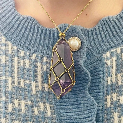 🔥Hot Sale 49% OFF - 2023 Crystal Stone Holder Necklace🎁