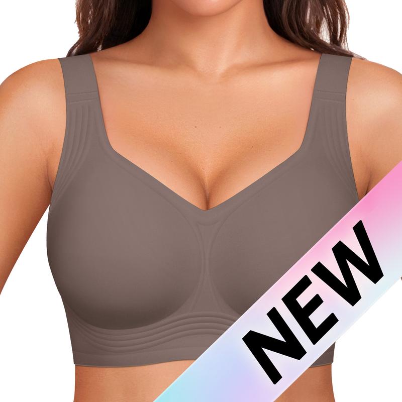 🏆LAST DAY SALE 50% OFF 🔥OEAK Women Jelly Bras Wirefree Full Coverage No Underwire Everyday Bras Comfortable Wireless Padded Tshirt Bra👍