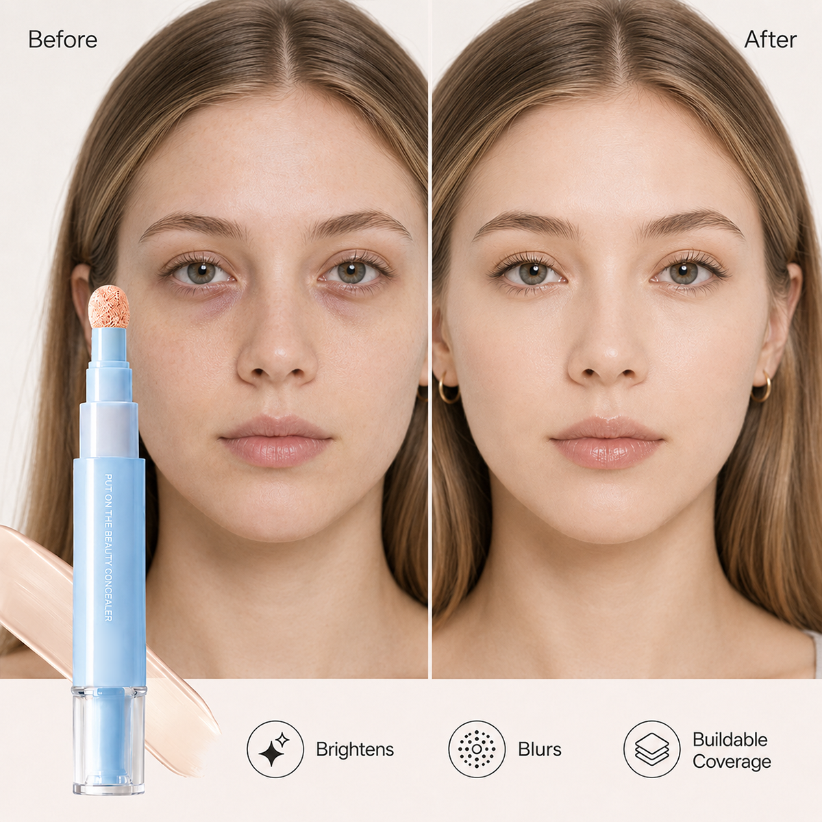 🔥Buy 1 Get 1 Free ( 2 Pcs Total ) NOW!💄Multipurpose Hydrating Liquid Concealer Pen✨