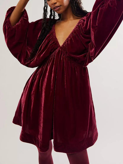 🎅Christmas Hot Sale 49% OFF🔥Portia Velvet Mini Dress🎁Buy 2 Save 10%