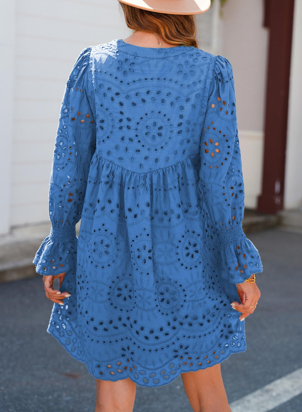 💃Last Day Sales  49% OFF🎉A Line Hollow Out Lace Ruffle Party Dresses