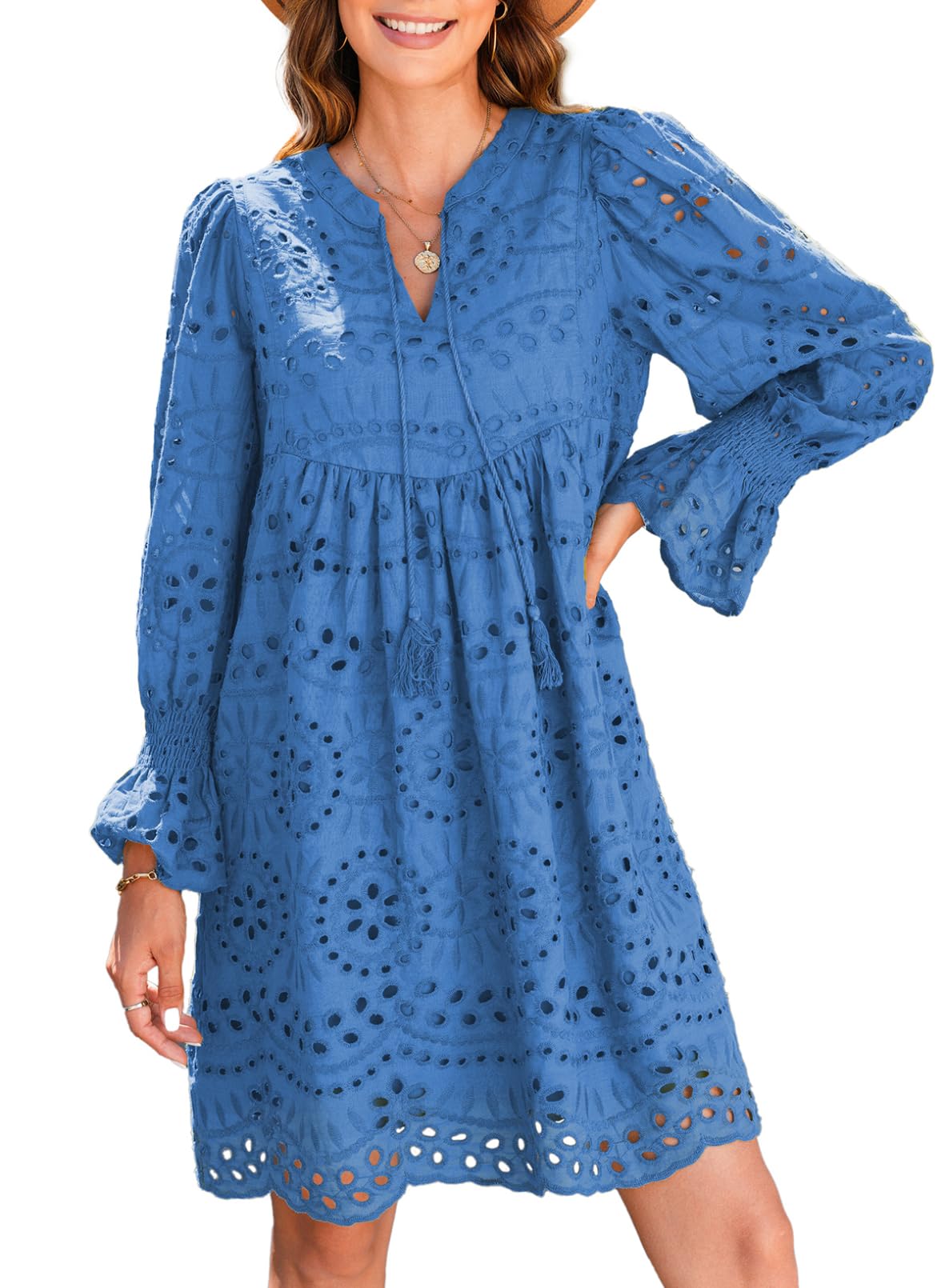 💃Last Day Sales  49% OFF🎉A Line Hollow Out Lace Ruffle Party Dresses