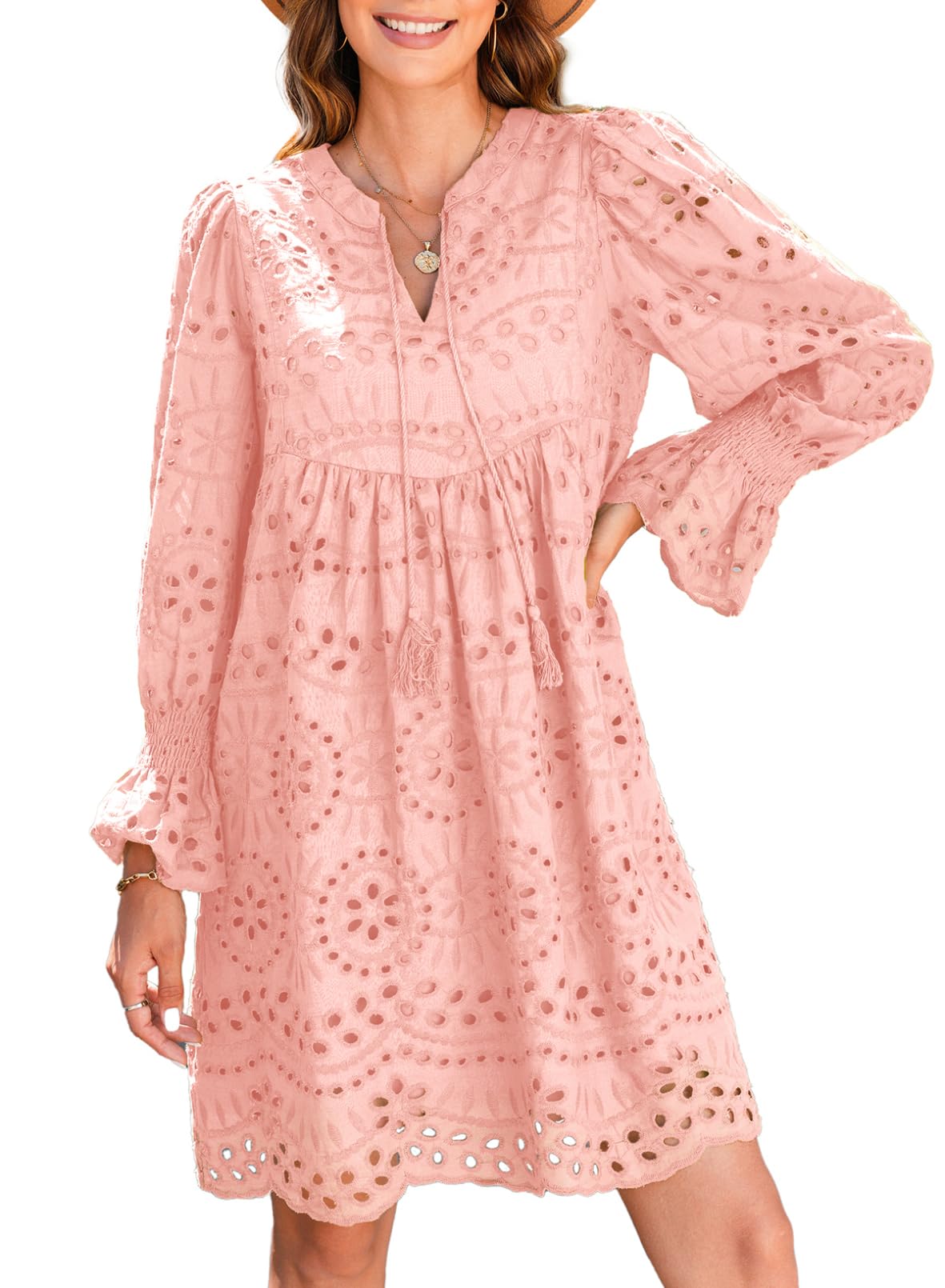 💃Last Day Sales  49% OFF🎉A Line Hollow Out Lace Ruffle Party Dresses