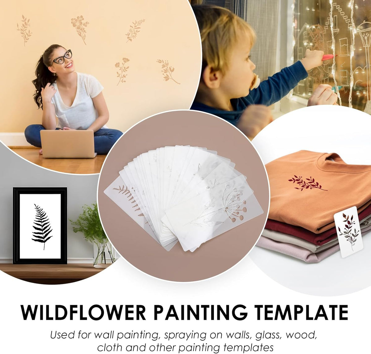 🎄Christmas Sale 50% OFF🔥Lush Weed & Wildflowers Painting Stencil Kit🌻DIY decoration