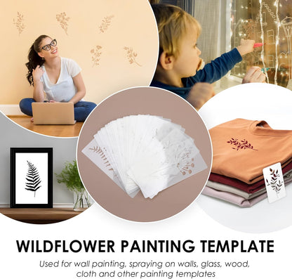 🎄Christmas Sale 50% OFF🔥Lush Weed & Wildflowers Painting Stencil Kit🌻DIY decoration