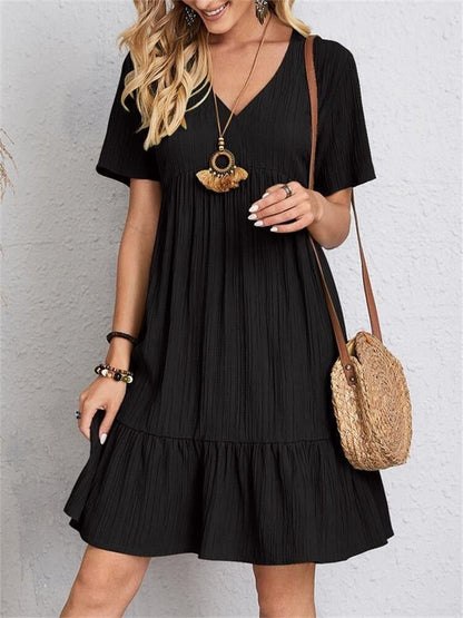 🔥Hot Sale 50% OFF🔥Retro V-neck Loose Casual Dress🎁Buy 2 Save 10%&Free Shipping