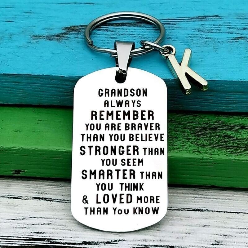 🔥Hot Sale 49% OFF💓 To My Grandson Granddaughter Gift Lettering Keychain