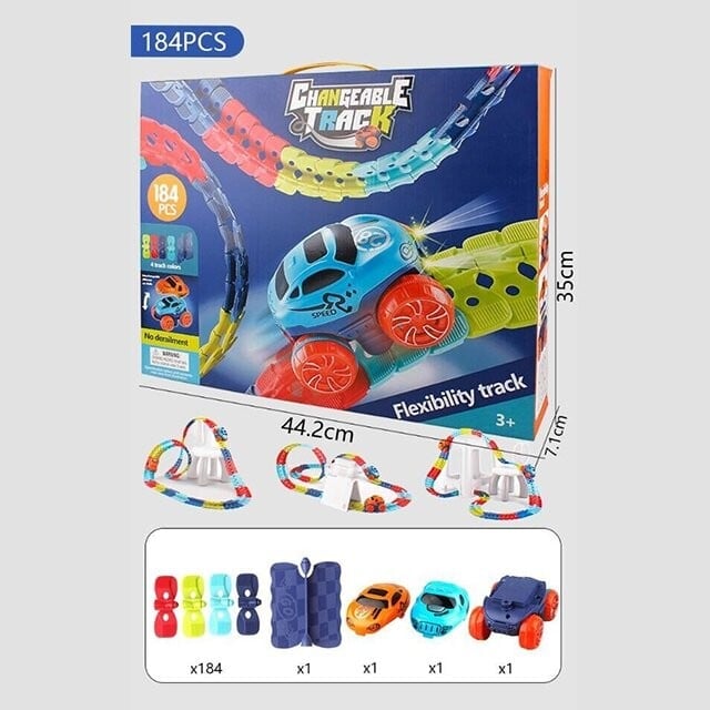 🎅Christmas Sale - 49% OFF🎁Changeable Track with LED Light-Up Race Car🏎🏁