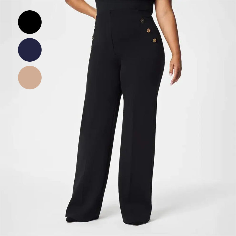 🔥New Year Sale 49% OFF🔥High Stretch Tummy Control Button Wide Leg Pant