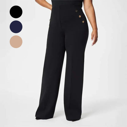 🔥New Year Sale 49% OFF🔥High Stretch Tummy Control Button Wide Leg Pant