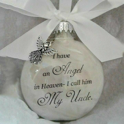 🎅Christmas Sale 55% OFF - Christmas Ornaments Feather Ball👼Angel In Heaven Memorial Ornament