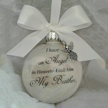 🎅Christmas Sale 55% OFF - Christmas Ornaments Feather Ball👼Angel In Heaven Memorial Ornament