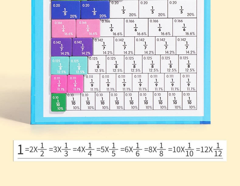 🔥Magnetic Book Fraction Puzzle For Children