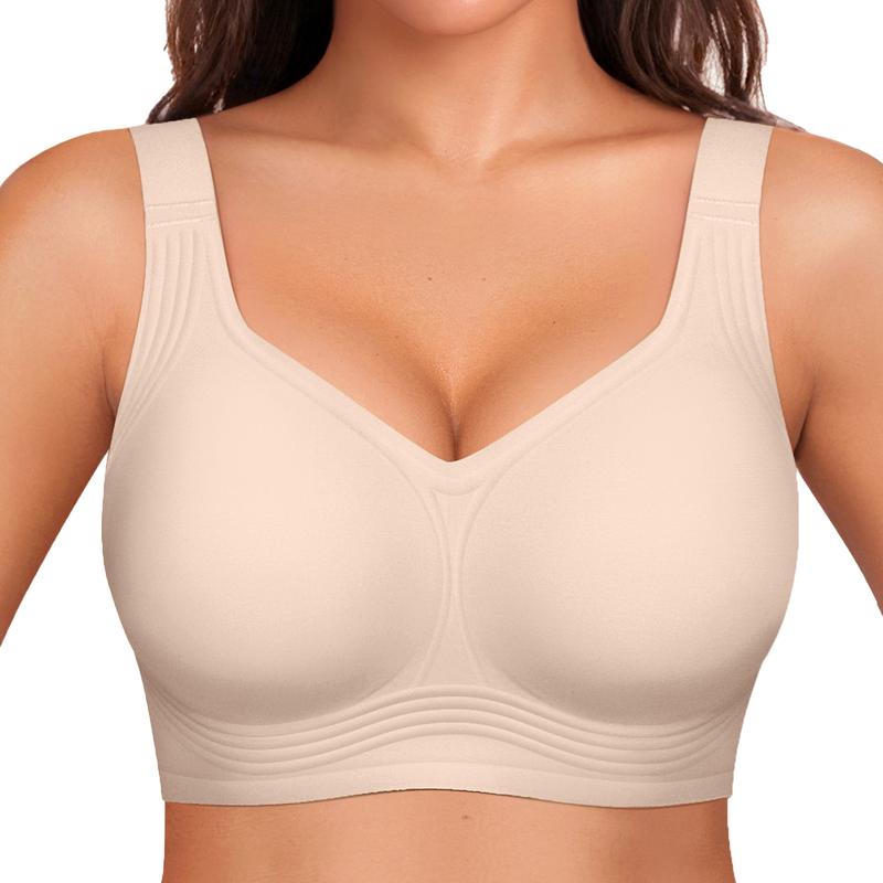 🏆LAST DAY SALE 50% OFF 🔥OEAK Women Jelly Bras Wirefree Full Coverage No Underwire Everyday Bras Comfortable Wireless Padded Tshirt Bra👍