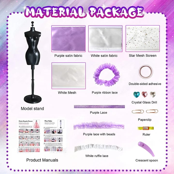 🎅Christmas Sale 49% OFF🎁Girls' Favourite💃Dress Design Craft Making Kit