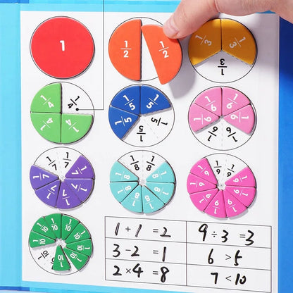 🔥Magnetic Book Fraction Puzzle For Children