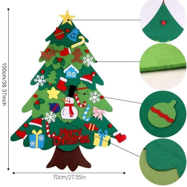 🎄Christmas Sale 49% OFF🎁DIY Felt Christmas Tree Set
