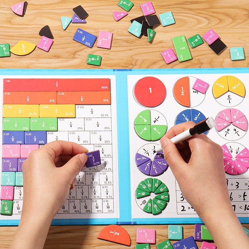 🔥Magnetic Book Fraction Puzzle For Children