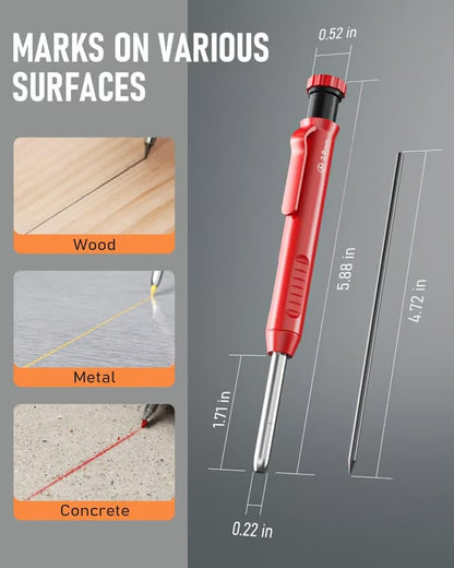 Multifunctional Quick-Drying Carpenter Pencil with Sharpener