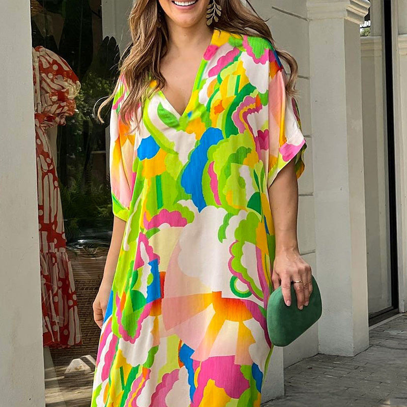 🎉Buy 2 Get 10%off🎉Casual dress with painted print(7 Colors)