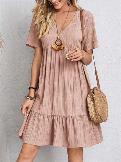 🔥Hot Sale 50% OFF🔥Retro V-neck Loose Casual Dress🎁Buy 2 Save 10%&Free Shipping