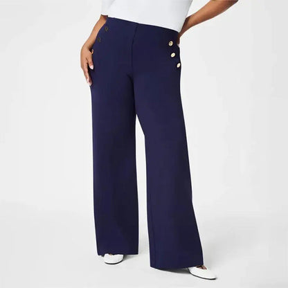 🔥New Year Sale 49% OFF🔥High Stretch Tummy Control Button Wide Leg Pant