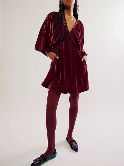 🎅Christmas Hot Sale 49% OFF🔥Portia Velvet Mini Dress🎁Buy 2 Save 10%