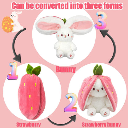 🐇Easter Promotion 49% OFF🍓Strawberry Bunny Transformed into Little Rabbit🎀Fruit Doll Plush Toy🐰