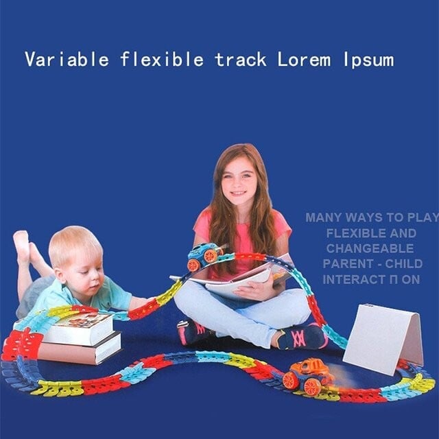 🎅Christmas Sale - 49% OFF🎁Changeable Track with LED Light-Up Race Car🏎🏁