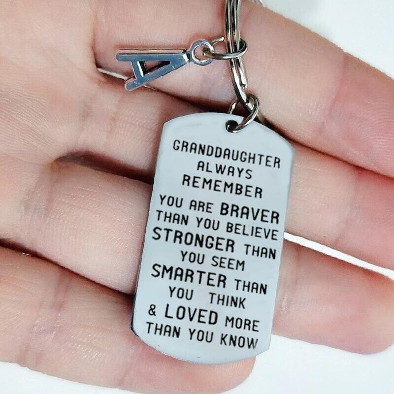 🔥Hot Sale 49% OFF💓 To My Grandson Granddaughter Gift Lettering Keychain