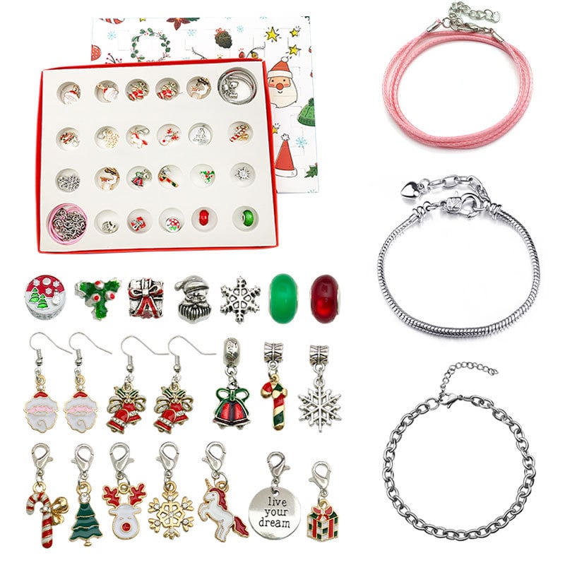 🎅Christmas Presale 49% off🎁24 Day Christmas Countdown Calendar-DIY Bracelet Kit