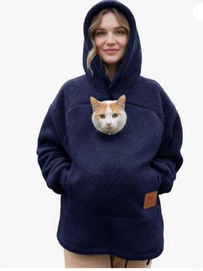 2026 A must-have for pet lovers 🐾 Cozy Fleece Pet Bonding Pouch Hoodie – Warm & Supportive Small Pet Carrier Clothing🐶🐱