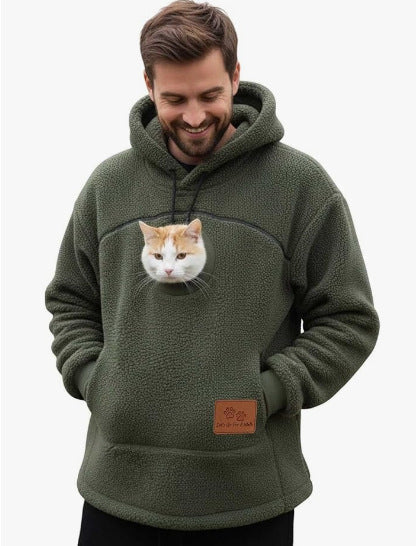 2026 A must-have for pet lovers 🐾 Cozy Fleece Pet Bonding Pouch Hoodie – Warm & Supportive Small Pet Carrier Clothing🐶🐱