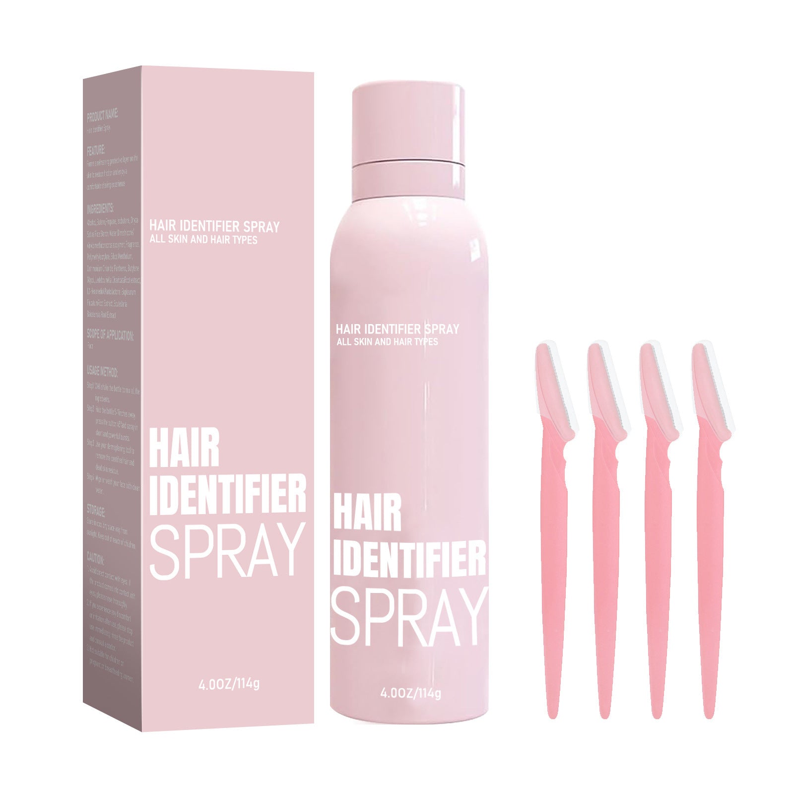 Buy 1 Set - 1 Spray+4 Facial Razors