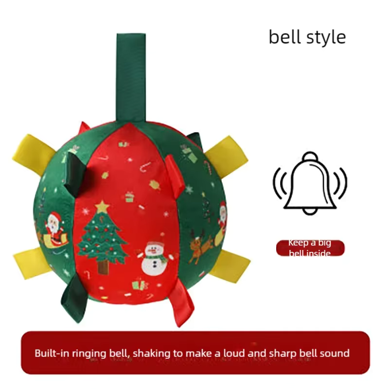 🎄Black Friday Sale 50% OFF!!⏳Flash Sale🏆50K+ SOLD!💥Dog Christmas Interactive Toy Soccer Ball with Bell🐕