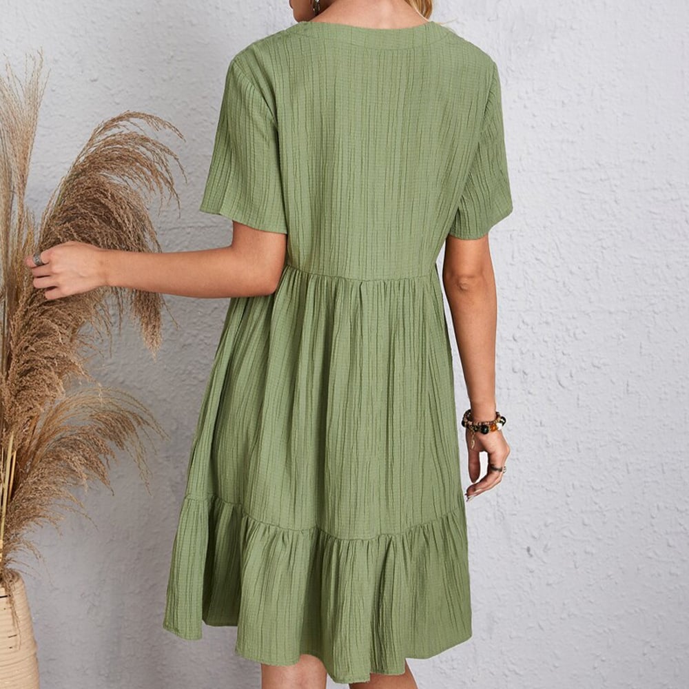🔥Hot Sale 50% OFF🔥Retro V-neck Loose Casual Dress🎁Buy 2 Save 10%&Free Shipping