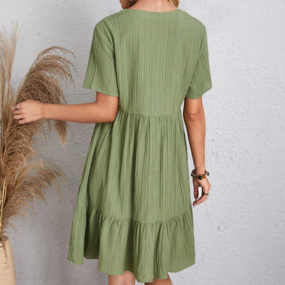 🔥Hot Sale 50% OFF🔥Retro V-neck Loose Casual Dress🎁Buy 2 Save 10%&Free Shipping