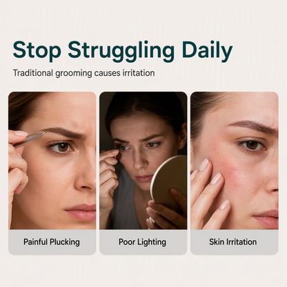 ✨ 50% OFF 💖 Electric Eyebrow Trimmer Pen with LED Light – USB Rechargeable Precision Hair Remover