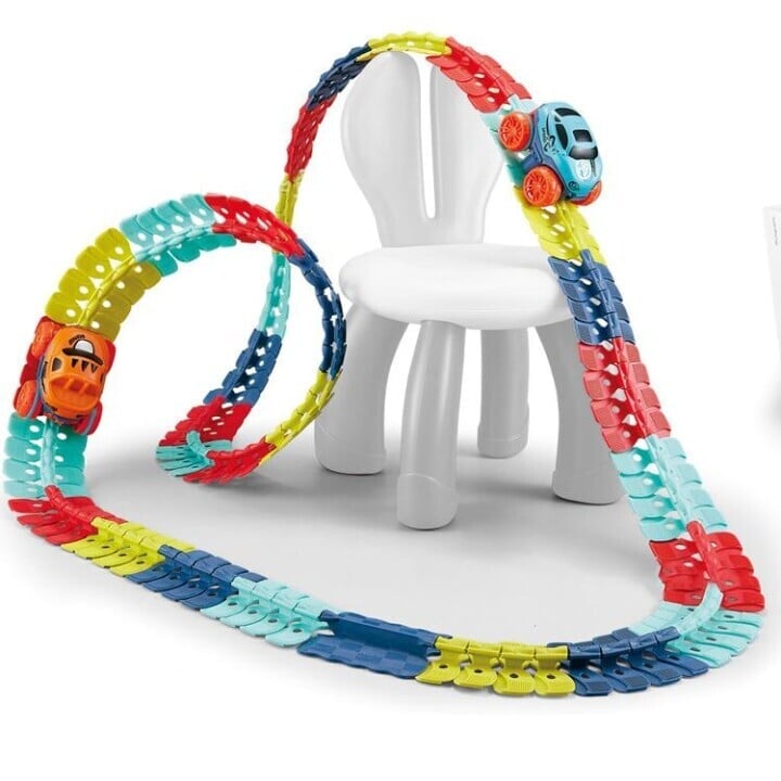 🎅Christmas Sale - 49% OFF🎁Changeable Track with LED Light-Up Race Car🏎🏁