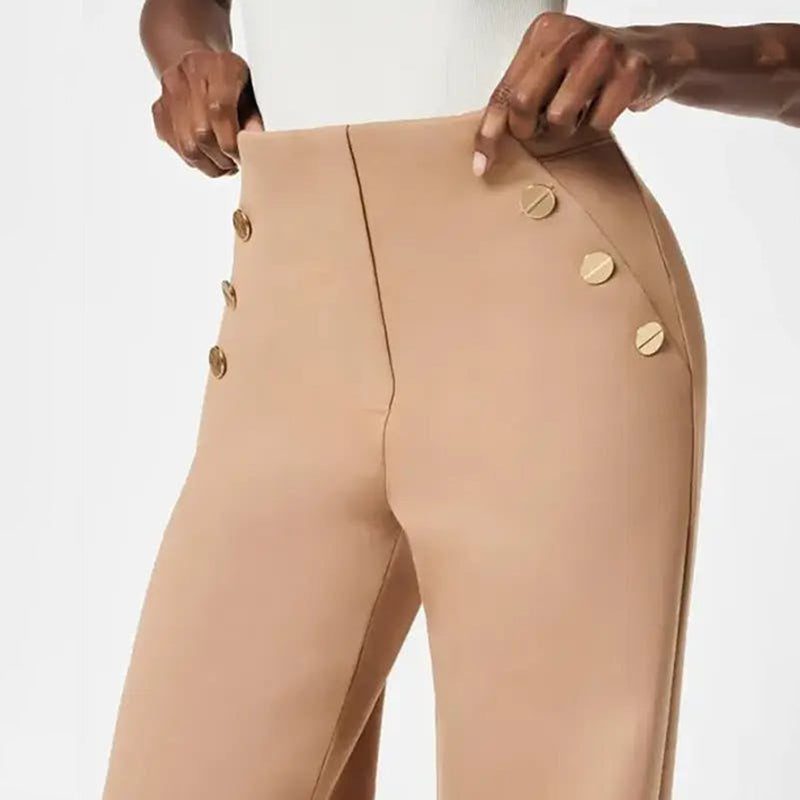 🔥New Year Sale 49% OFF🔥High Stretch Tummy Control Button Wide Leg Pant