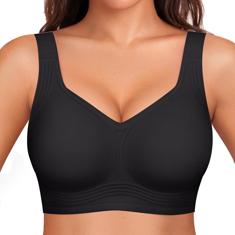 🏆LAST DAY SALE 50% OFF 🔥OEAK Women Jelly Bras Wirefree Full Coverage No Underwire Everyday Bras Comfortable Wireless Padded Tshirt Bra👍