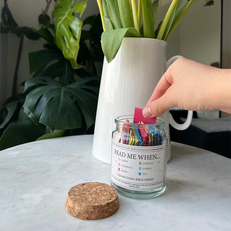 ✨Last Day 49% OFF⏰ -✝️Inspirational Bible Verses Jar 🎁 A Reminder of God's Words💖
